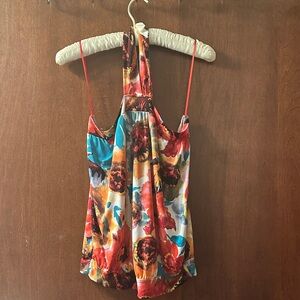 Colorful Floral halter top size small